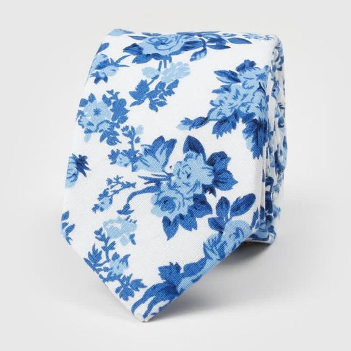 Men's Floral Printed Cotton Necktie