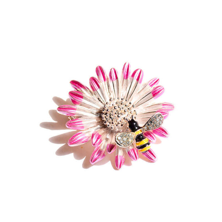 Women's Sweet Sunflower Bee Brooch