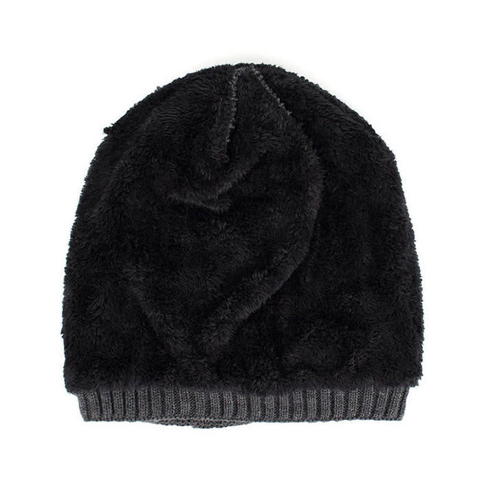 Casual Winter Solid Color Pile Knitted Hat