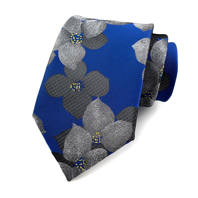 Men's Elegant Large Blossom Floral Necktie