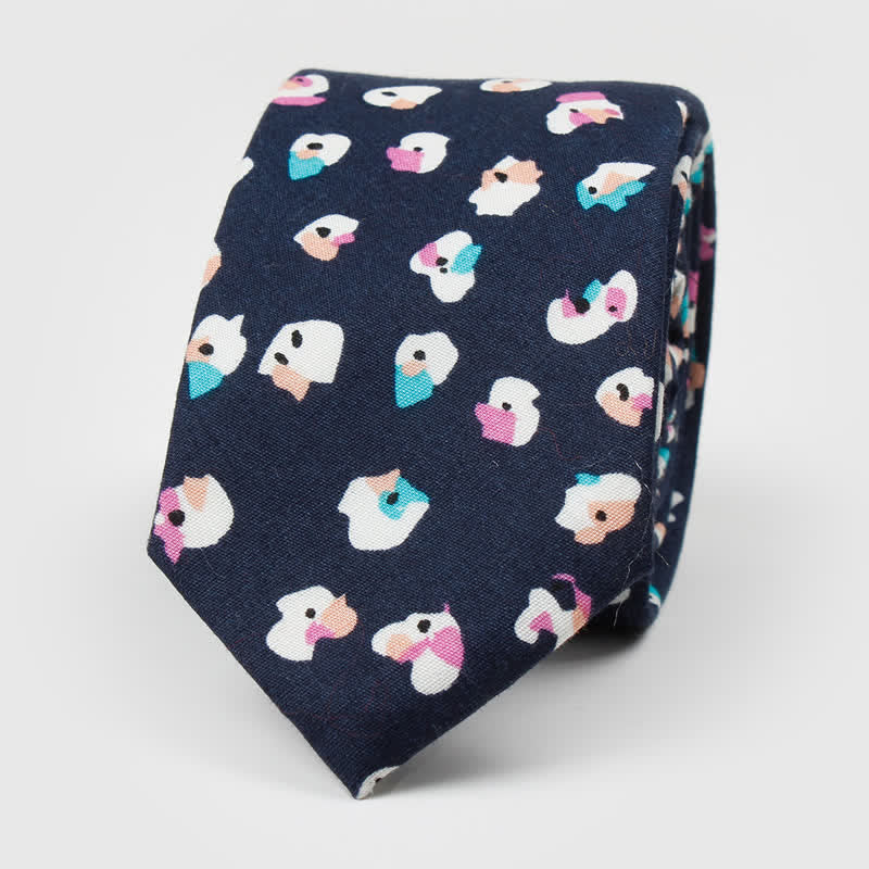 Men's Floral Printed Cotton Necktie