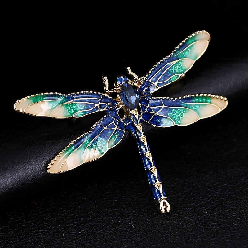 Women's Pretty Enamel Dragonfly Brooch