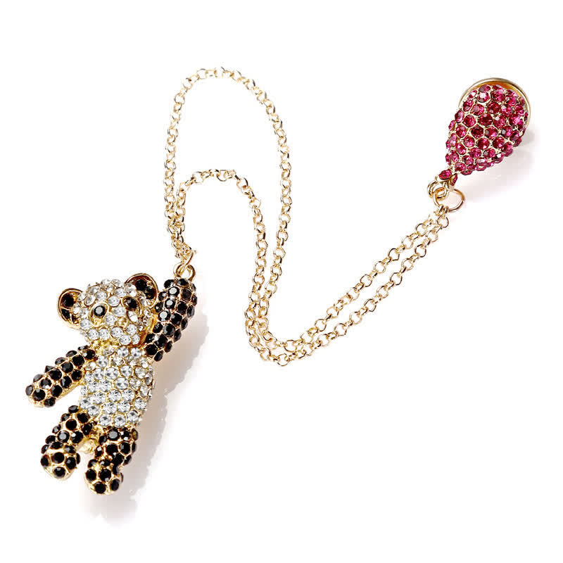 Women's Panda Sparkling Body Brooch