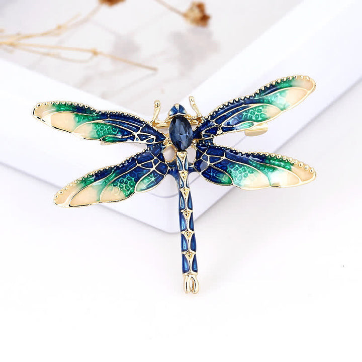 Women's Pretty Enamel Dragonfly Brooch