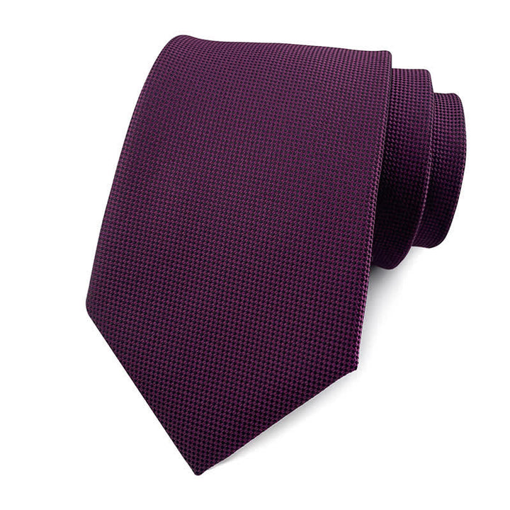 Men's Simple Solid Color Skinny Necktie - Purple - image 5