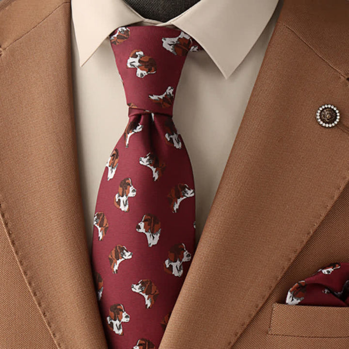 Men's Lovely Puppies Animal Necktie