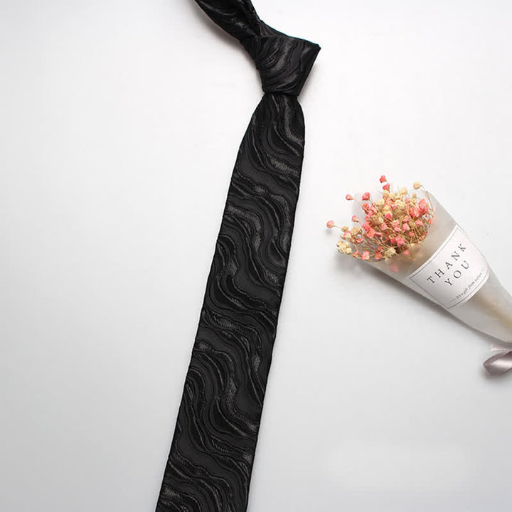 Men's Exotic Wave Striped Necktie