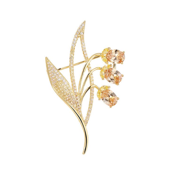 Women's Bellflower Lily Of The Valley Brooch