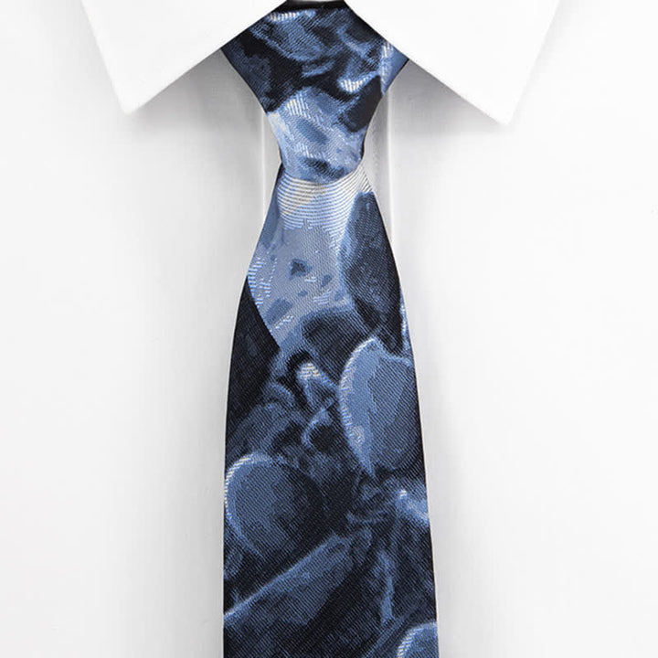 Men's Abstract Dark Blue Dreamworld Necktie - image 1
