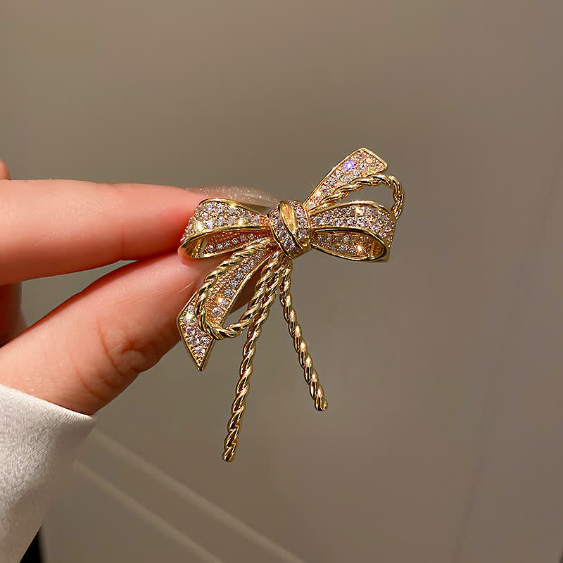 Women's Pretty Bowkont Zircons Brooch