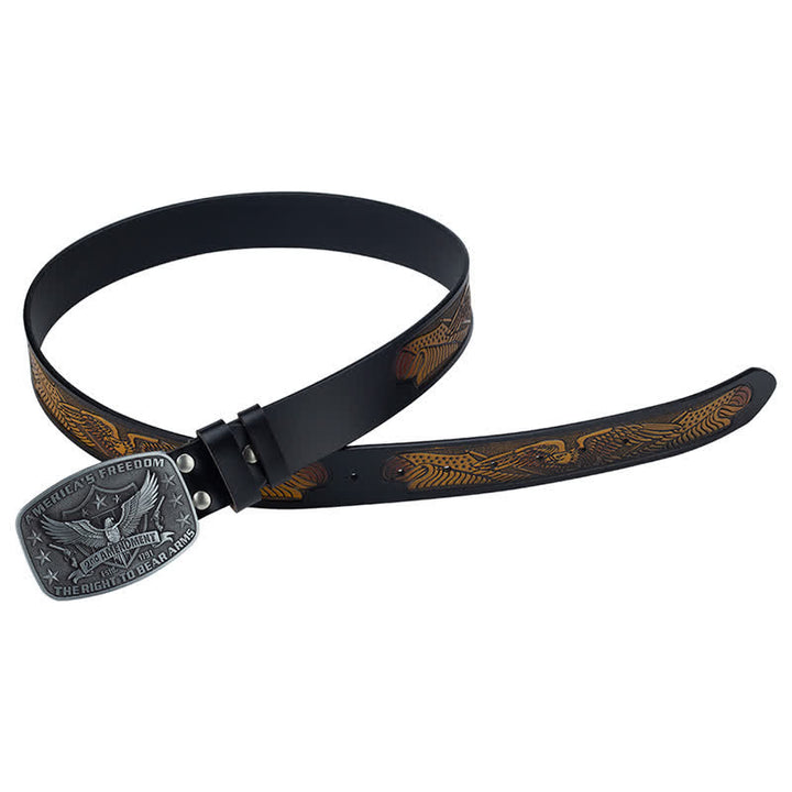 Men's Retro Eagle America's Freedom Leather Belt