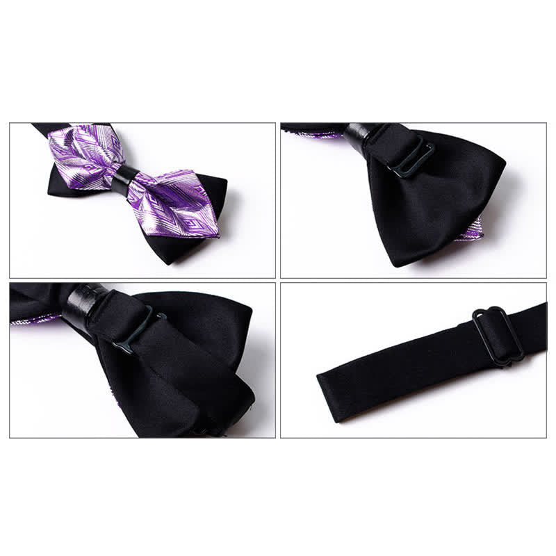 Men's Fancy Modern Diamond Pointy Bow Tie - image 3