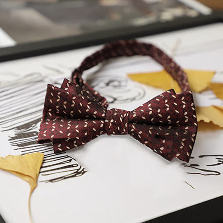 Men's Burgundy Series Gentleman Bow Tie