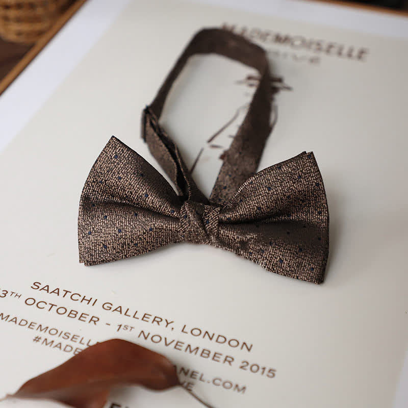 Men's Delicate Vintage Plain Bow Tie