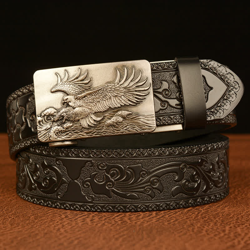 Men's Eagle Expanded Its Wings Leather Belt