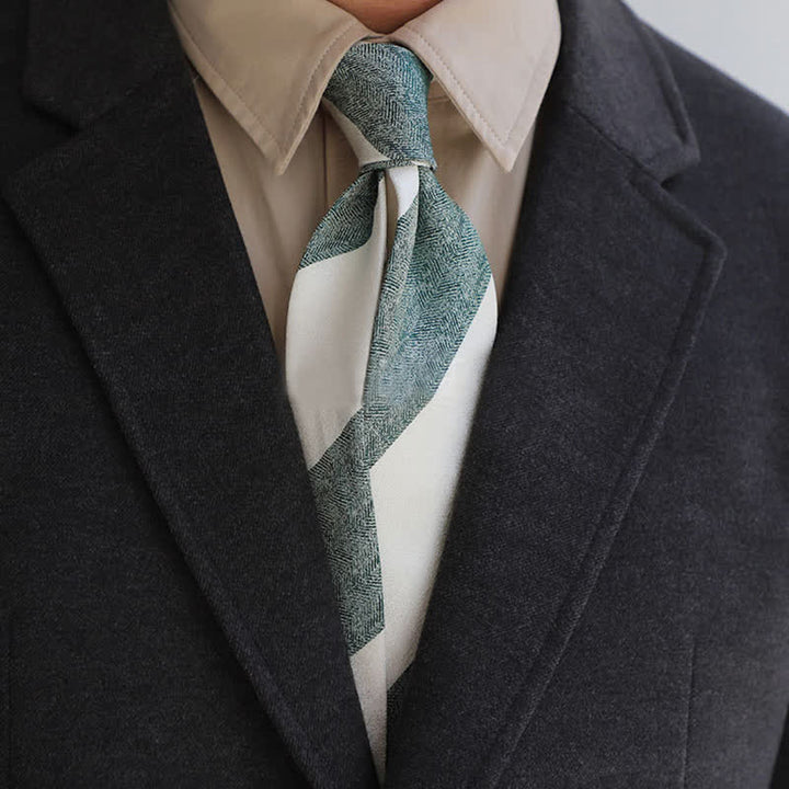 Men's Color Blocking Striped Necktie