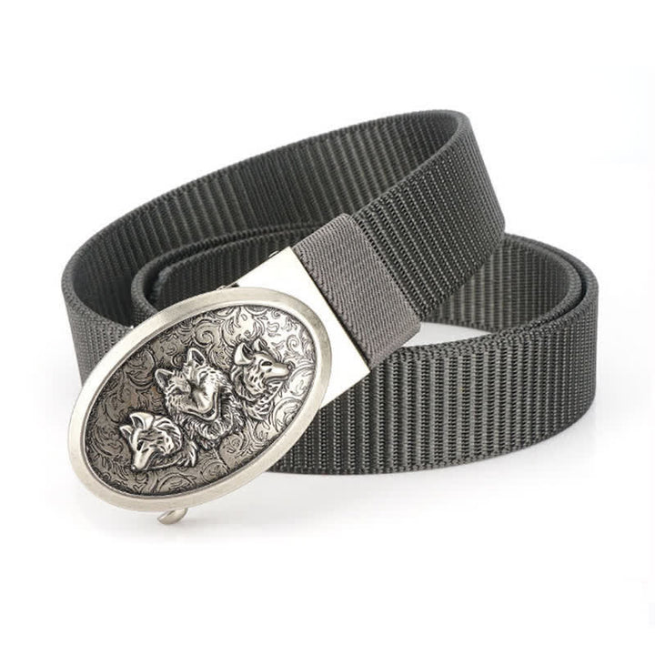 Men's Hungry Wolves Simple Nylon Belt