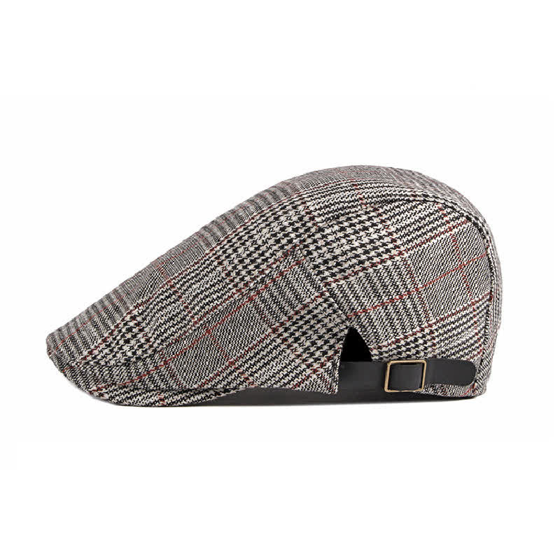 Classic Plaid Beret Cabbie Flat Cap - image 4