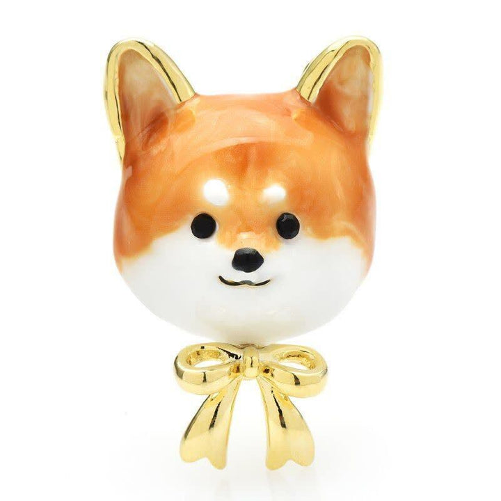 Unisex Cute Enamel Shiba Inu Dog Brooch