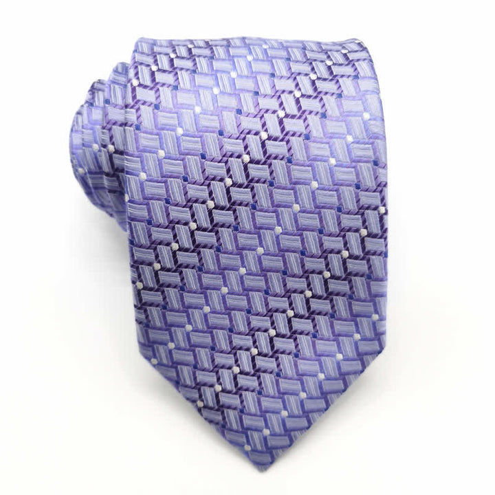 Men's Graduated Weave Pattern Pure Silk Necktie