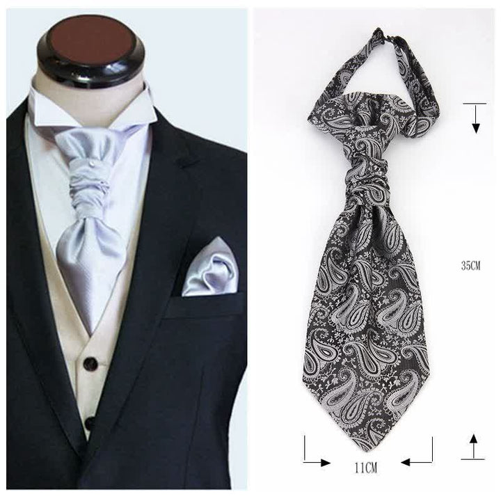 Men's Paisley Suit Vest Pre-tied Necktie - image 2