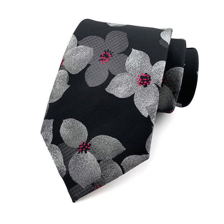 Men's Elegant Large Blossom Floral Necktie