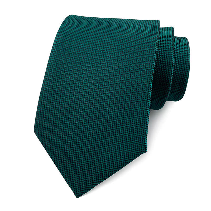 Men's Simple Solid Color Skinny Necktie - Teal - image 7