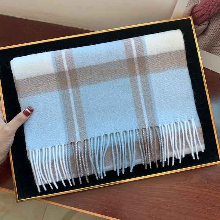 Unisex Lamb Edinburgh Big Warm Plaid Scarf - #33 - image 52