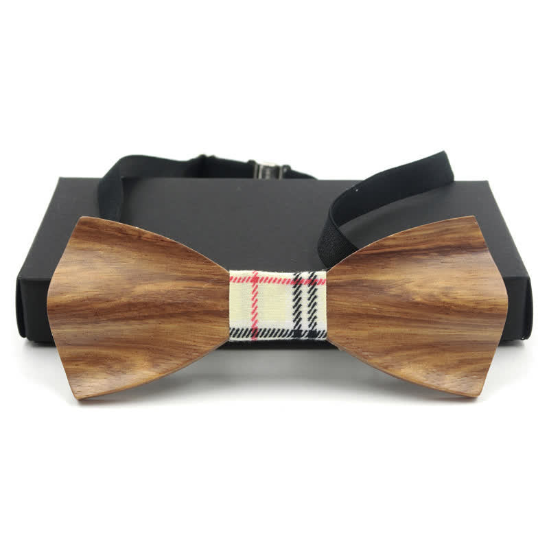 Men's Classy 3D Curved Wooden Bow Tie