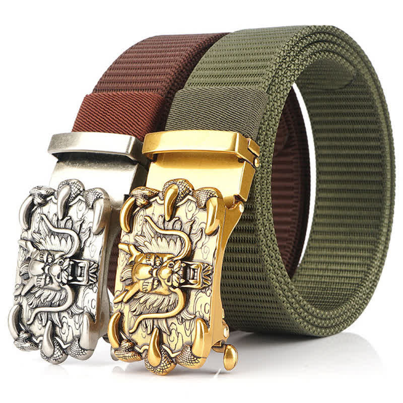 Men's Casual Dragon Decor Nylon Belt