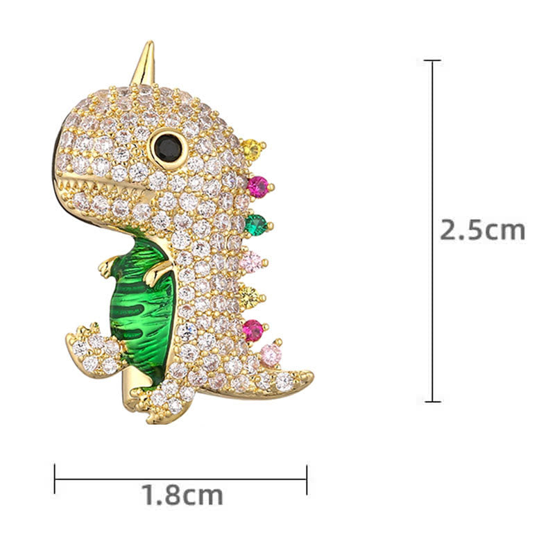 Women's Cartoon Shimmering Dinosaur Brooch