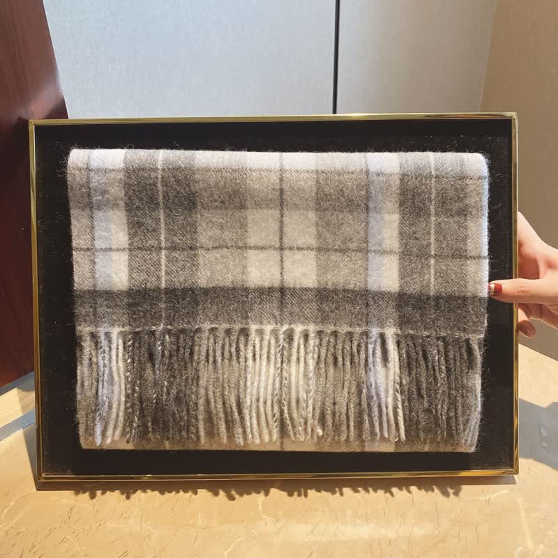 Unisex Lamb Edinburgh Big Warm Plaid Scarf - #15 - image 31