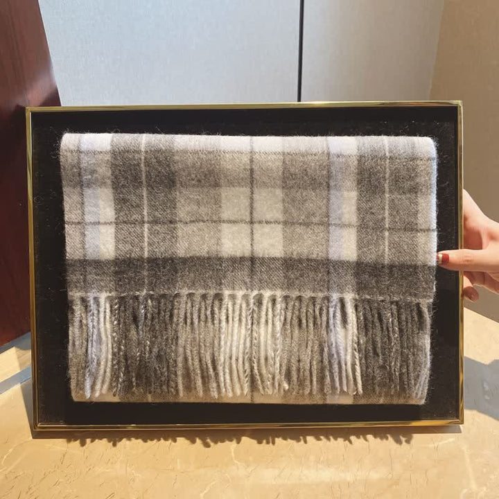 Unisex Lamb Edinburgh Big Warm Plaid Scarf - #15 - image 31