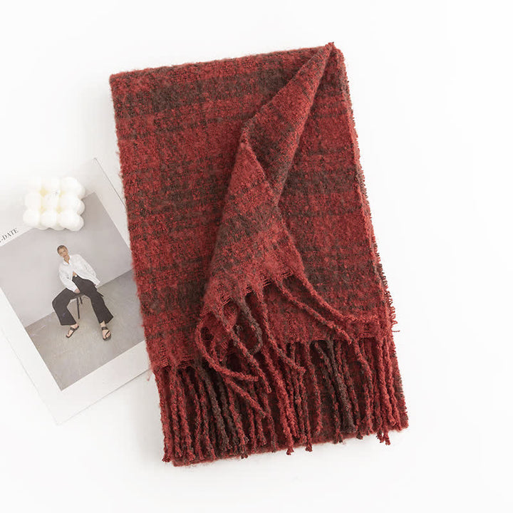 Women's Elegant Shawl Checkered Daily Scarf