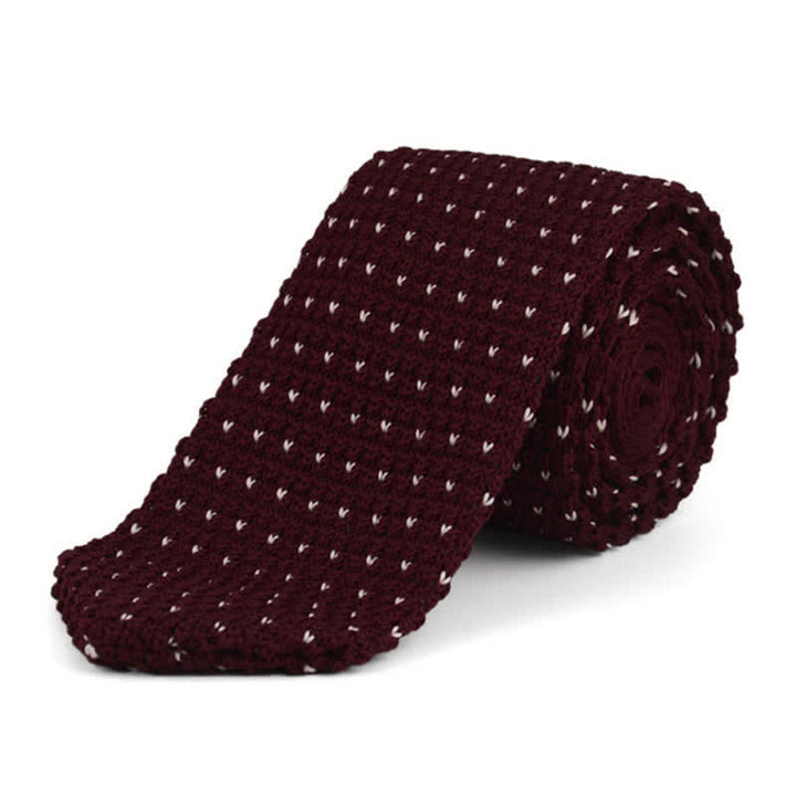 Men's Flecked V Polka Dot Knitted Necktie