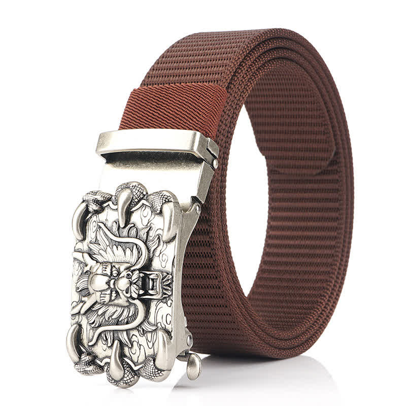 Men's Casual Dragon Decor Nylon Belt