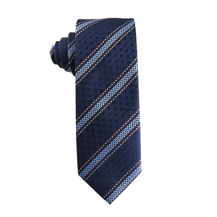 Men's Dynamic Shade of Blue Series Necktie - Striped - image 4