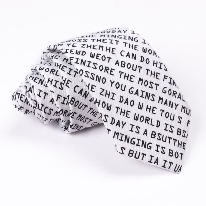 Men's Creative Casual English Letter Necktie