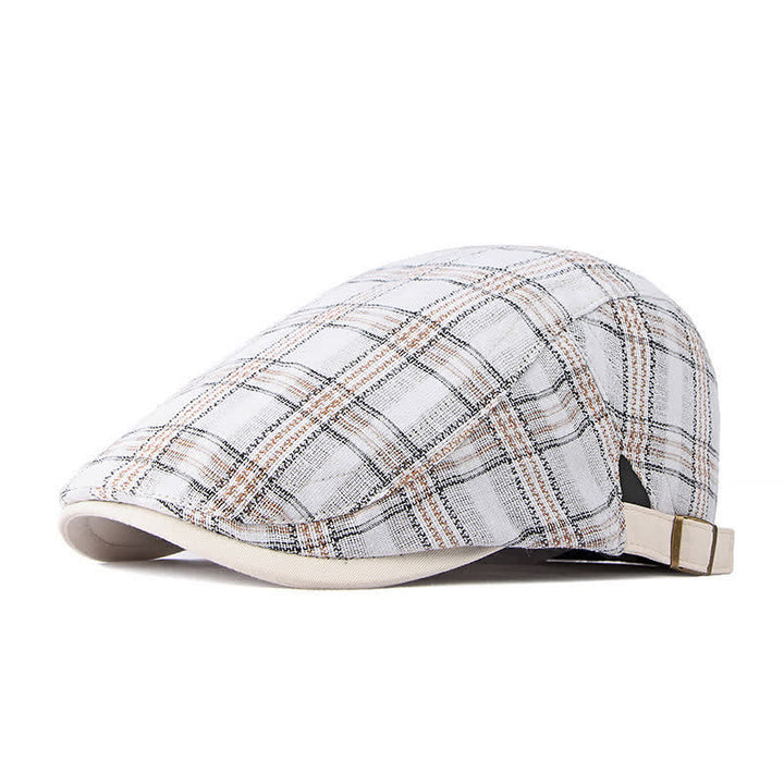 Travel Casual Checkered Beret Flat Cap