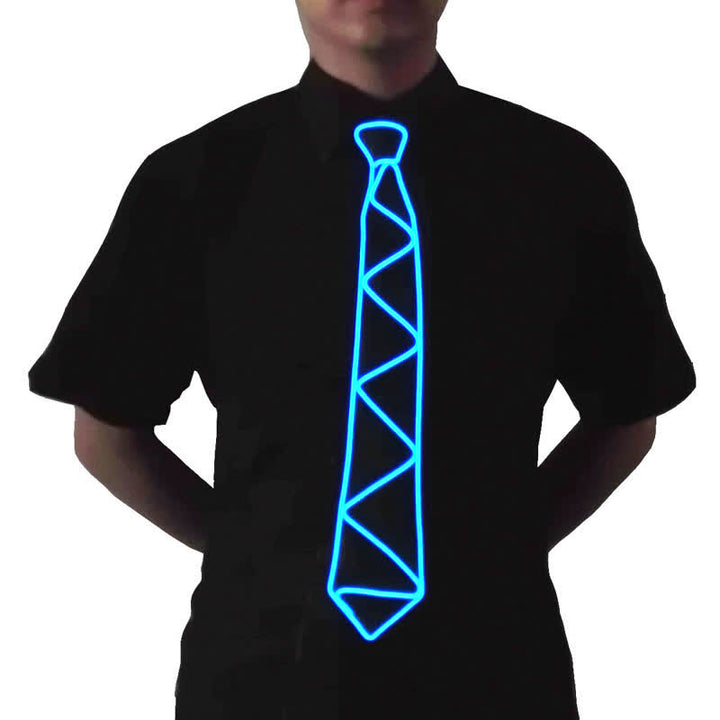 Cool Neon LED Strip Glowing Necktie