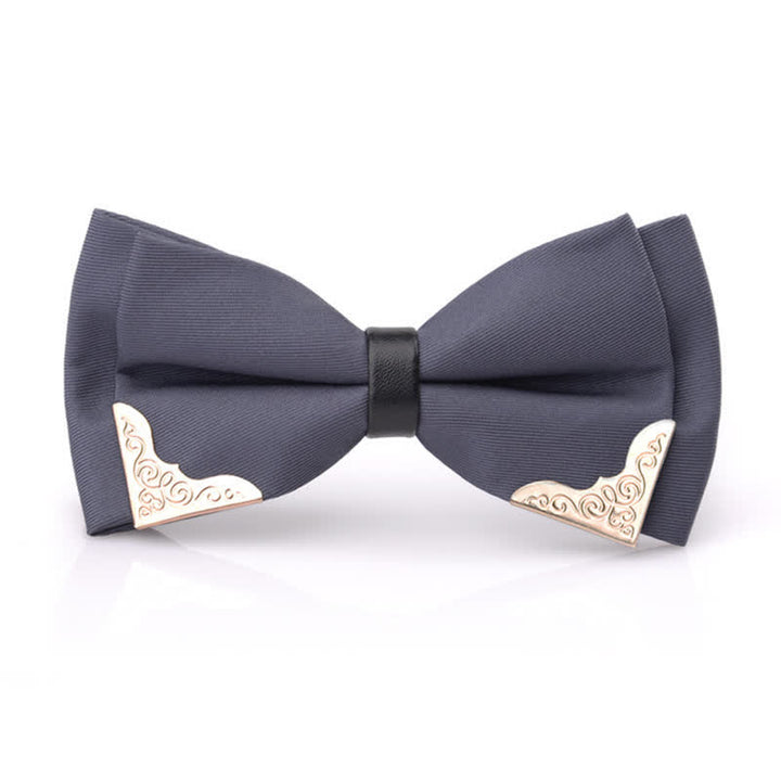 Men's Classic Metal Gold Bow Tie