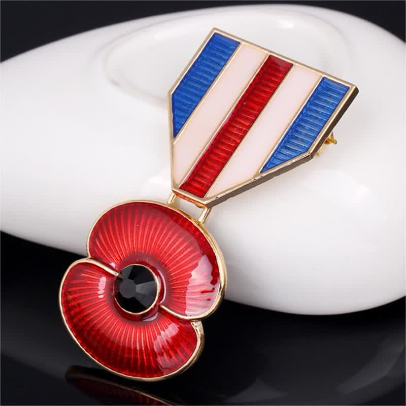 Unisex British Legion Poppy Souvenir Brooch