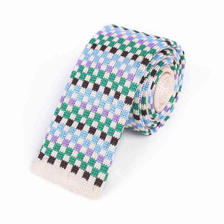 Men's Colorful Pixel Square Knitted Necktie