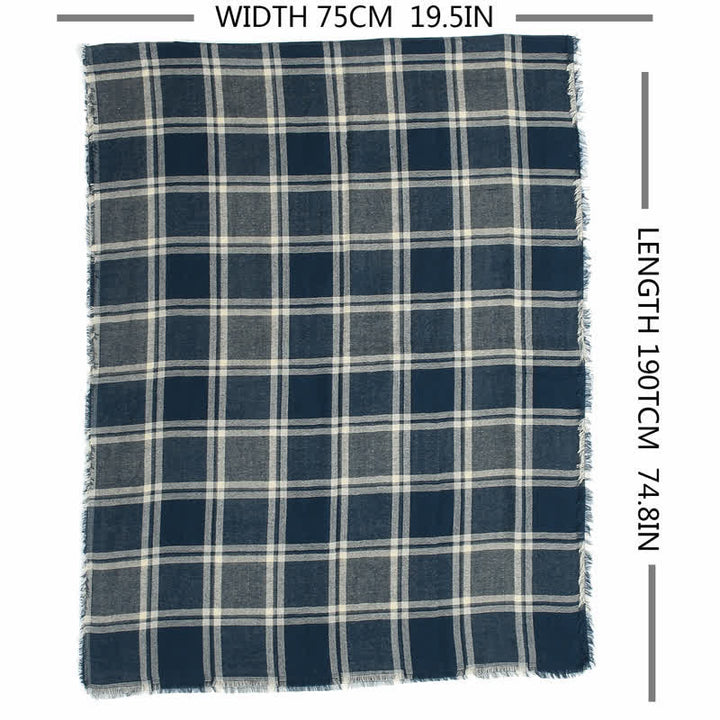 Men's Causal British Style Plaid Scarf