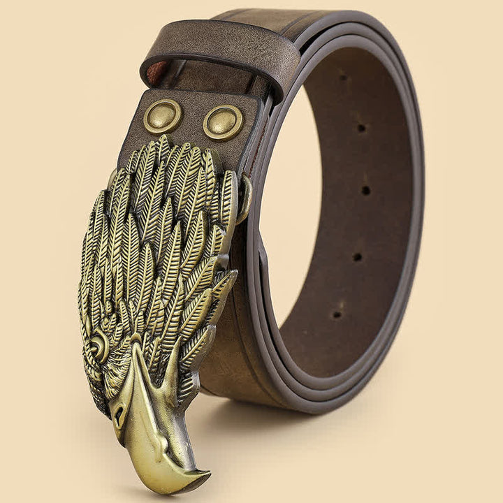 Men's Eagle Head 3D Vulture Shape Leather Belt