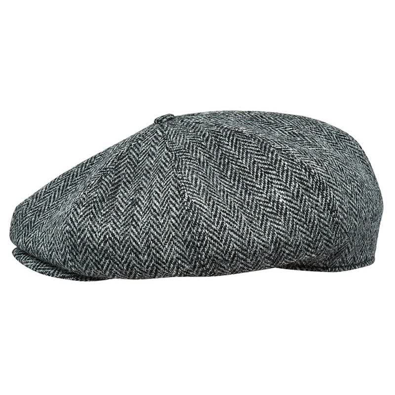 Bakerboy Herringbone Tweed Octagonal Beret Cap