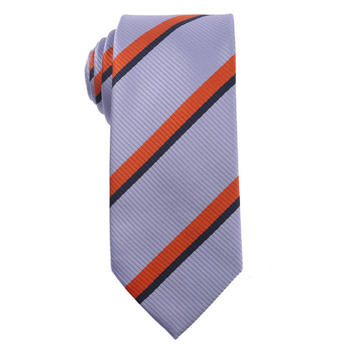 Men's Blue Series Paisley Striped Necktie - Blue & Red Striped - image 6