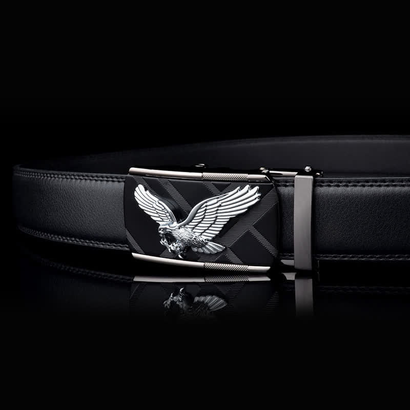 Men's Animal Eagle Automatic Buckle Leather Belt