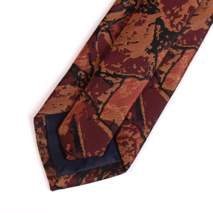 Men's Coffee Abstract Graphic Necktie