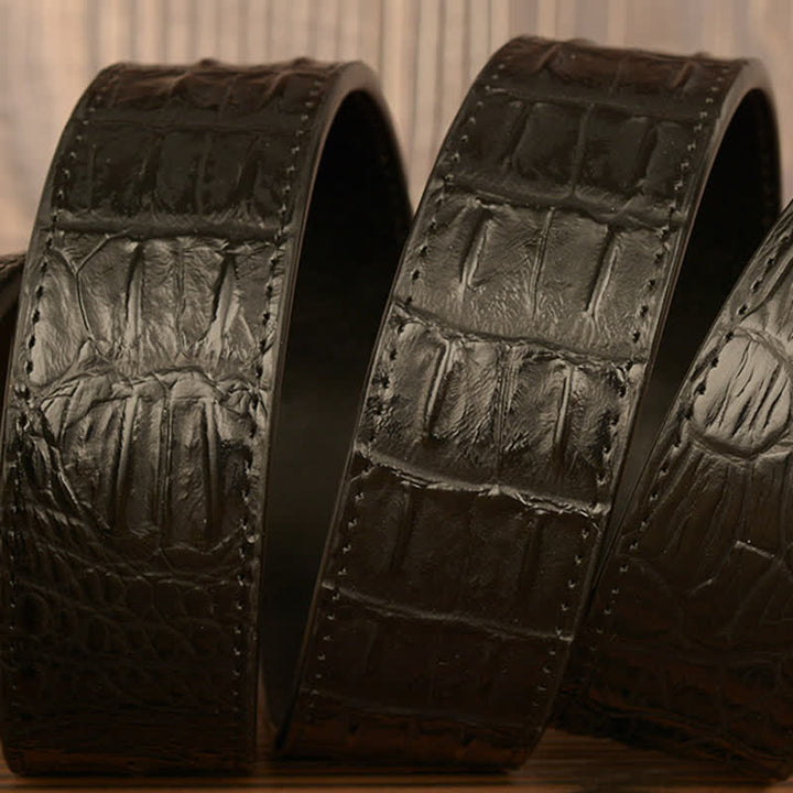 Men's Dragon Head Crocodile Pattern Leather Belt